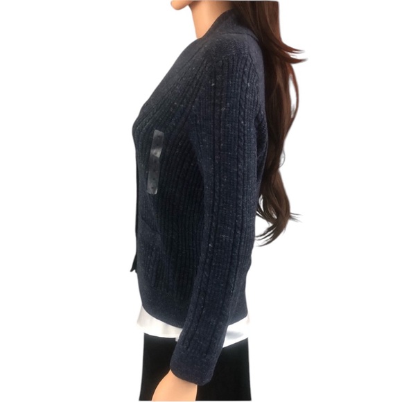 Lauren Jean Co. Navy V -Neck Cardigan Sweater M. - Picture 2 of 8